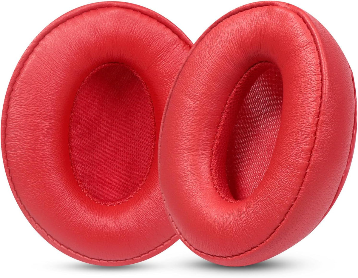 Replacement Ear Pads for Headphones - Compatible with SENNHEISER Momentum On-Ear 1（OE1 & OE2） HD1 | Extra Durable Ear Cushions Soft Memory Foam for Comfort - Red Lambskin
