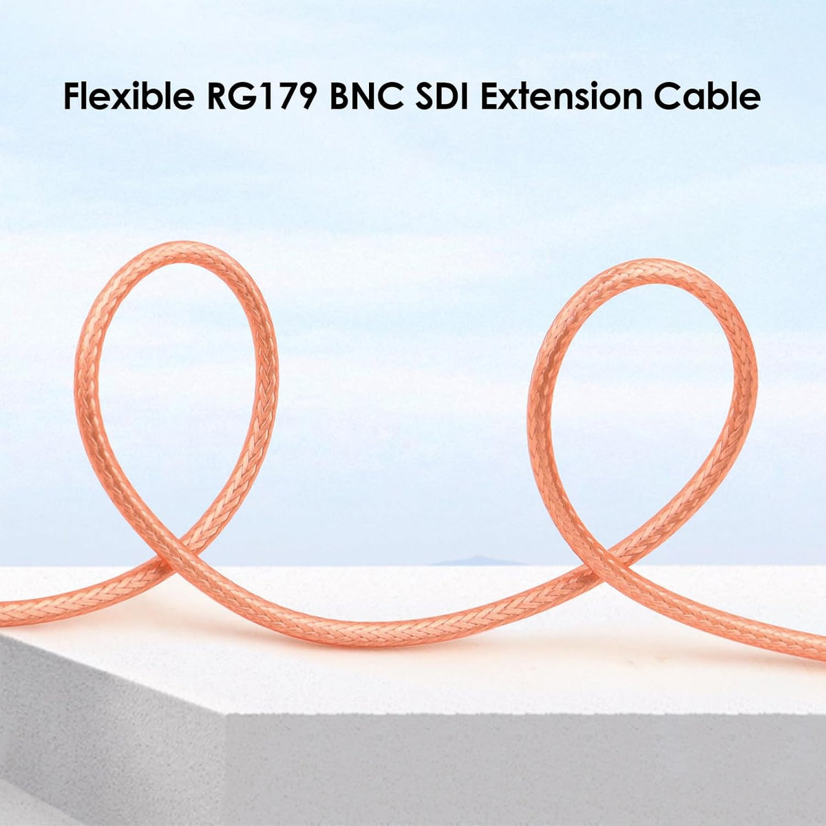 6FT, 75 RG179 3G/6G XRDS - RF Flexible Right Angle Video Cable, Ohm BNC Male Extension Cable for HD SDI Camera Monitor