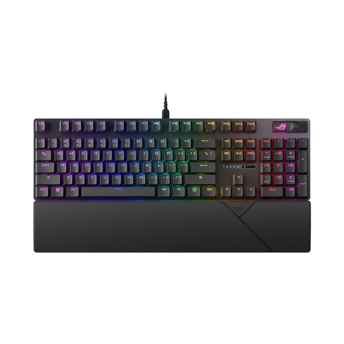 ASUS ROG Strix Scope II X Wired USB Mechanical Gaming Keyboard - 100% Full-Size, Hot Swappable Pre-lubed ROG NX Snow V2 Linear Switches, PBT Keycaps
