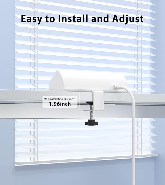 Jgstkcity Desk Clamp Power Strip USB C 45W,8 USB,20FT Cable,White