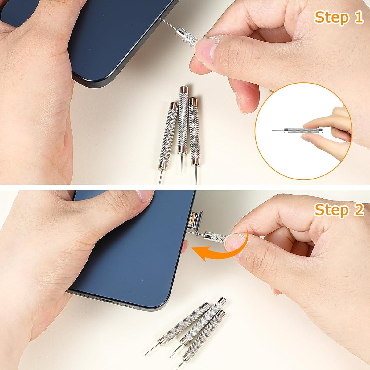 5PCS Sim Card Removal Tool Phone Tray Ejector Tool Sim Card Pin Needle Remover, Sim Card Key Compatible with Phone All Smartphones Models Cell Phone Ejector Opener (5)