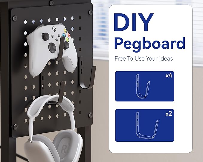 Pamray 71 Inch Large Computer Desk with Power OutletsU Shaped Corner Desk for Home Office Work and Gaming White