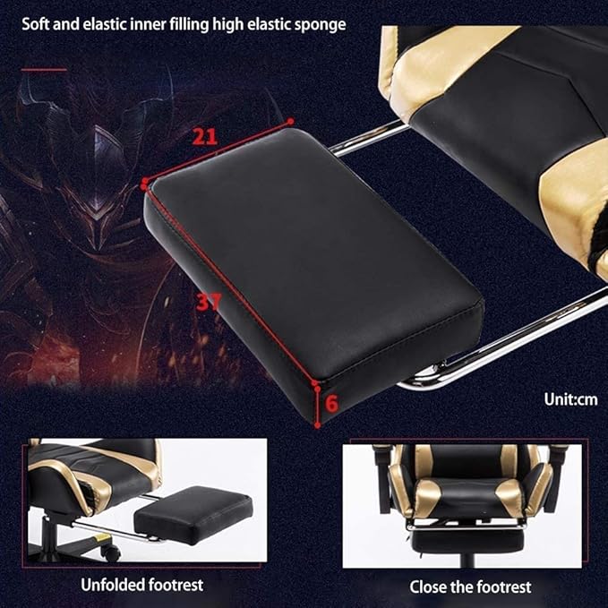 Office Chair E-Sports Chair Ergonomic Office Chair High Back Gaming Chair Swivel Chair Racing Chair Office Chair Computer Chair Chair (Color : Orange#1) Needed