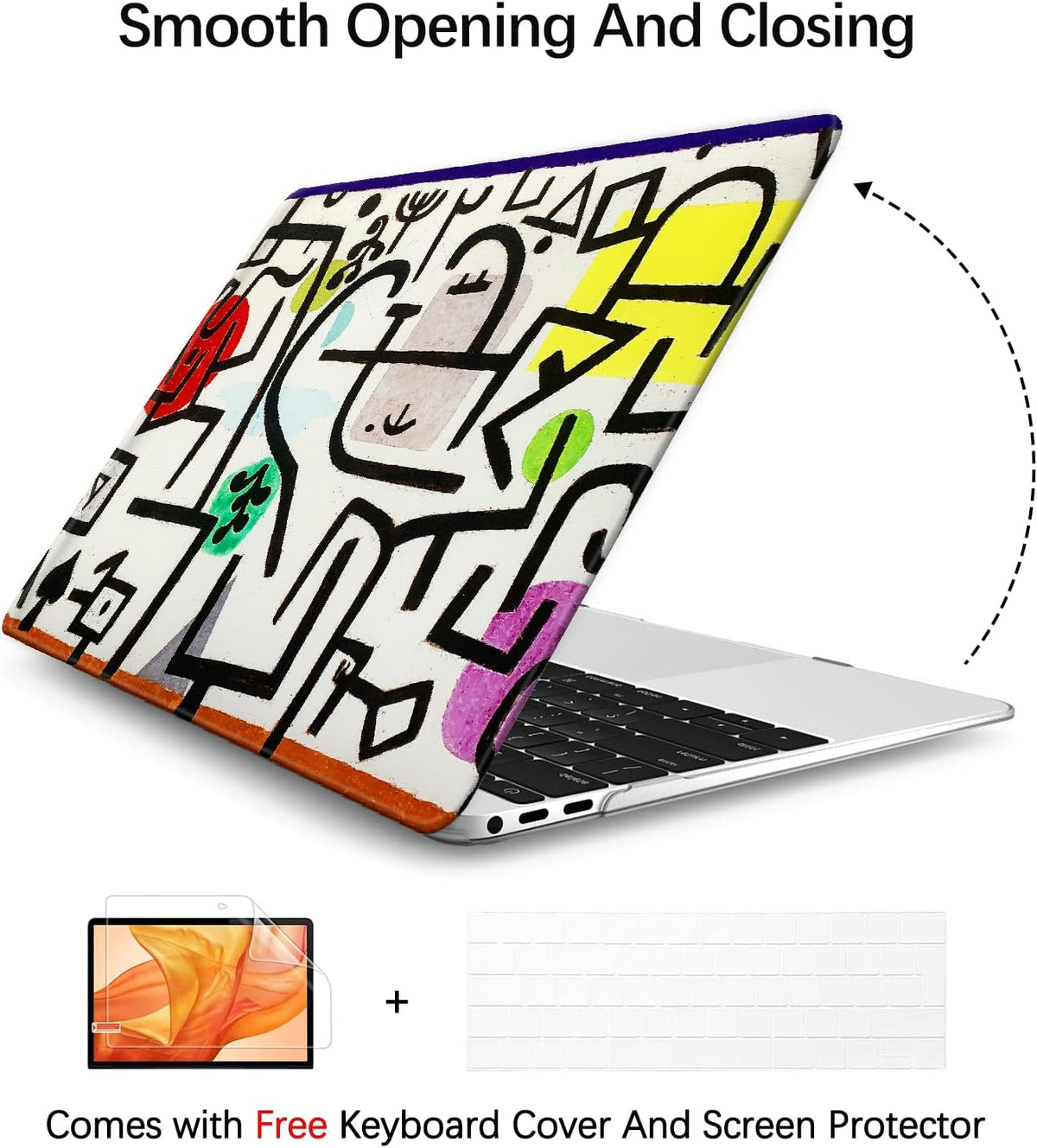Compatible with MacBook Pro 13 inch Art Case Skin, 2022, 2021, 2020-2016 Release A2289/A2251/A2338 M1 Abstract Hard Shell with Keyboard Cover & Screen Protector (Picture of A Journey by Paul Klee)