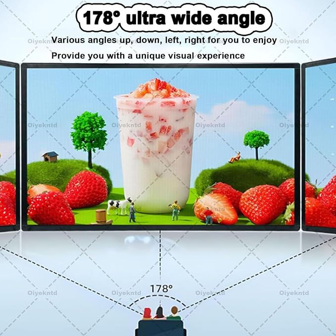 Outdoor Digital Signage Displays Wall Mount Commercial Digital LCD Billboard IP65 Waterproof for Restaurant/Bar/Food Truck/Store Remote Release/USB Release 27in