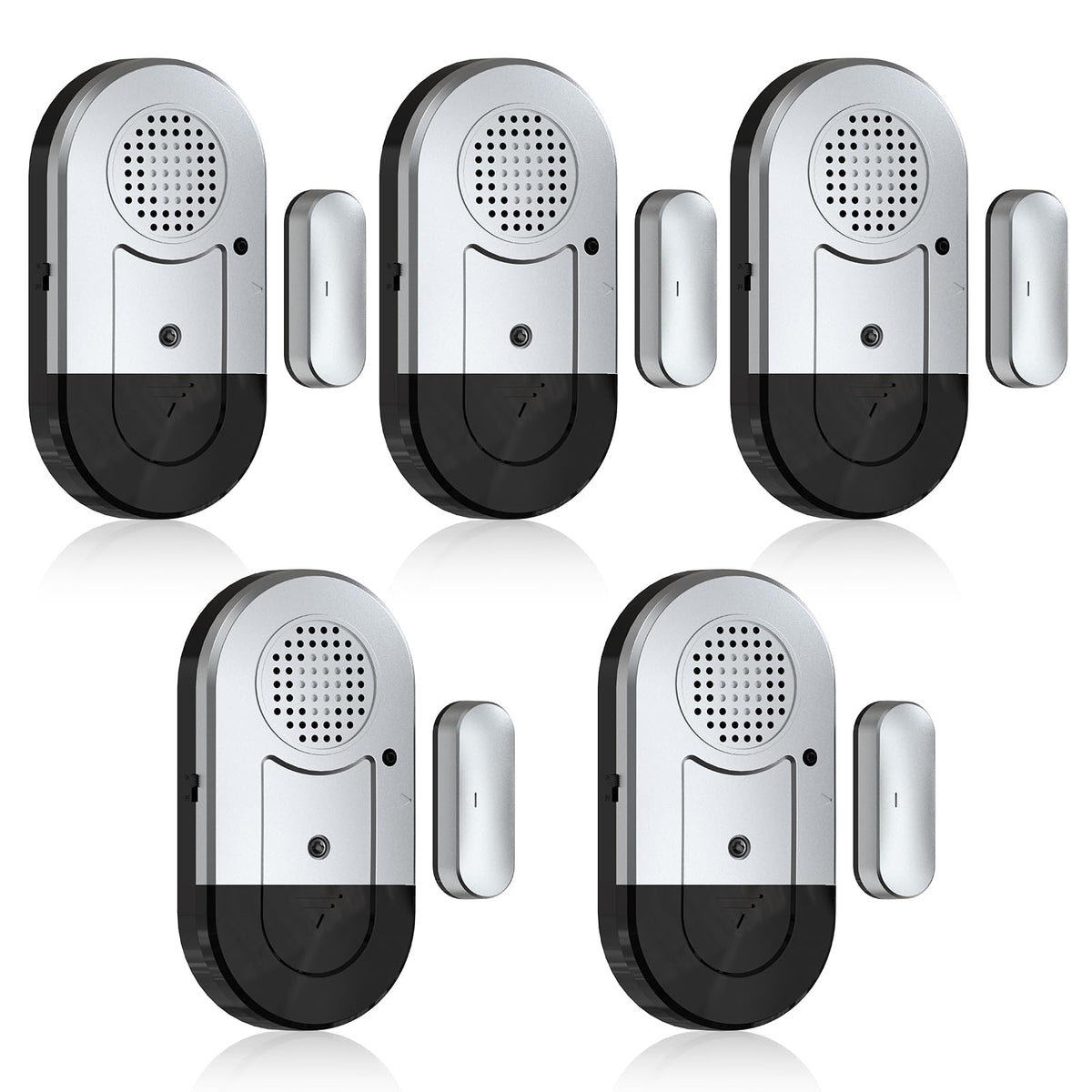 Sanjie Door Window Alarms - 5 Pack,125dB,Volume Control,Window Door Open Alarm Sensors for Kids Safety/Dementia/Pool,Wireless Sensors Keep Your Home