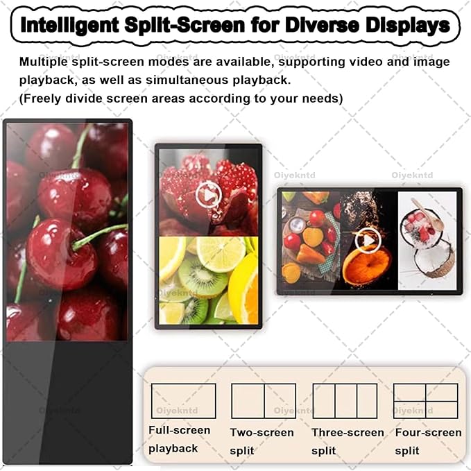 Outdoor Digital Signage Displays Wall Mount Commercial Digital LCD Billboard IP65 Waterproof for Restaurant/Bar/Food Truck/Store Remote Release/USB Release 27in