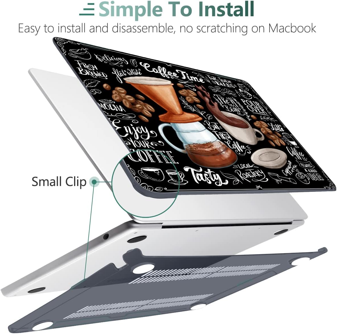 MEEgoodo Case for M4/M3/M2 MacBook Air 13.6 inch Case 2025 2024 2022, Fit Model A3240/A3113/A2681, Laptop Hard Shell with Keyboard Cover Compatible with MacBook Air 13 inch, Coffee