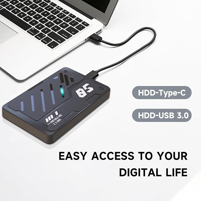 Ultra Slim Portable External Hard Drive USB 3.0 HDD Storage for PC Laptop Mac Xbox one PS4 PS5 (320GB)