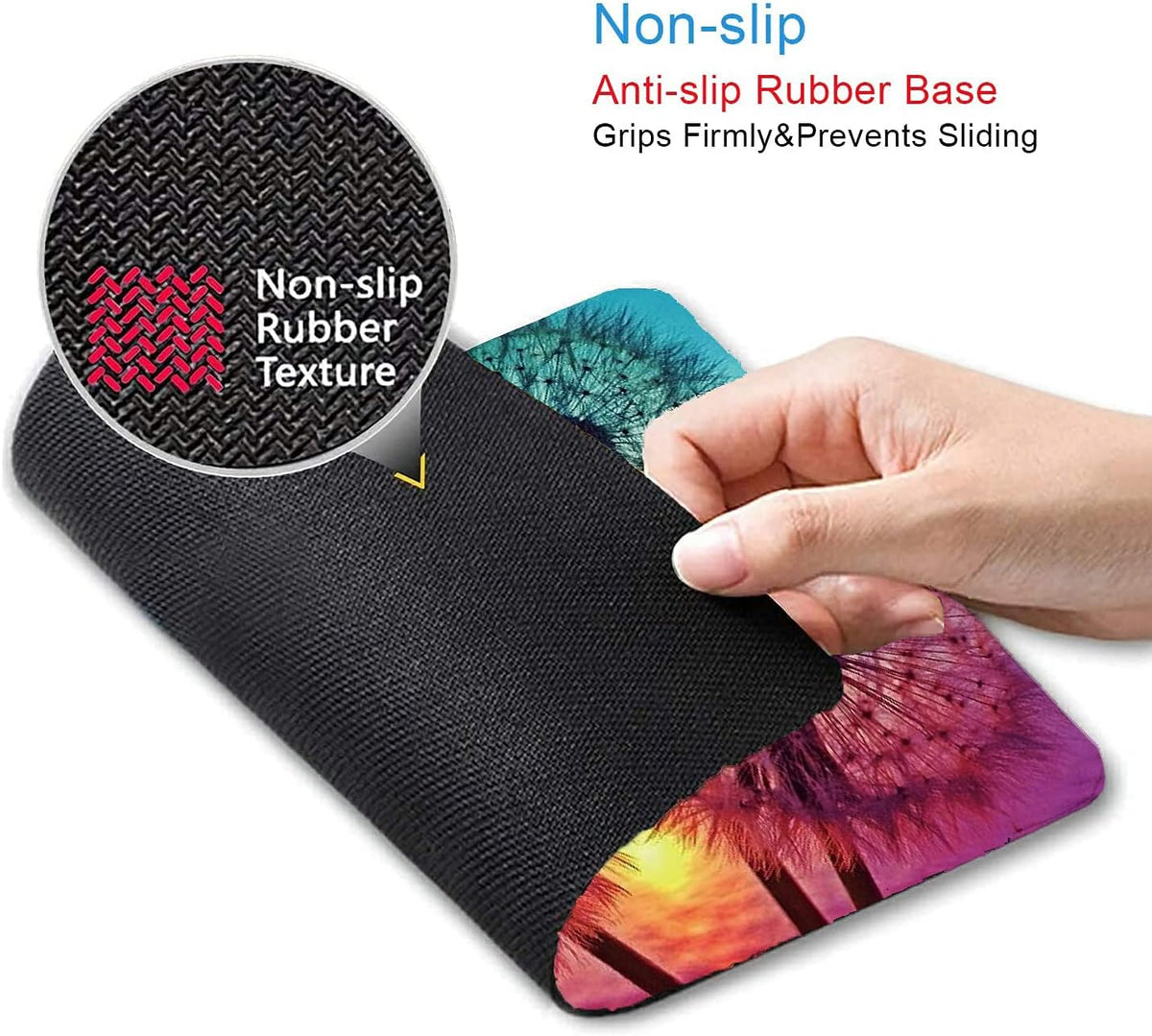 Dandelion Mouse Pad Non-Slip Rubber Base Gaming MousePads for Computers Laptop Office,Cute Mouse Pads with Designs for Women,9.5"x7.9"x0.12"(240mm x 200mm x 3mm)