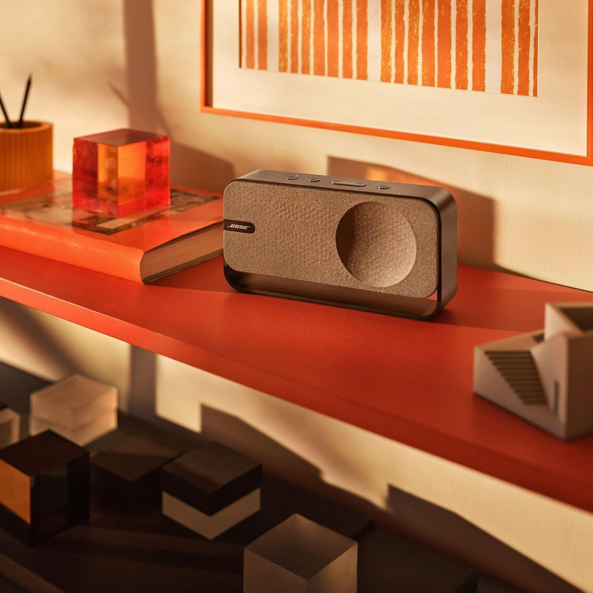 Bose SoundLink Home Speaker, Premium, Portable and Wireless Bluetooth Bookshelf Speaker, Up to 9 Hours Battery Life, Cool Grey