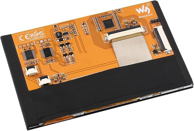waveshare 4.3inch DSI Touch Display for Raspberry Pi 4B/3B+/3A+/3B/2B/B+/A+ Thin &amp Light Touch Screen 800×480 Resolution IPS Display Support 5-Point Capacitive Touch