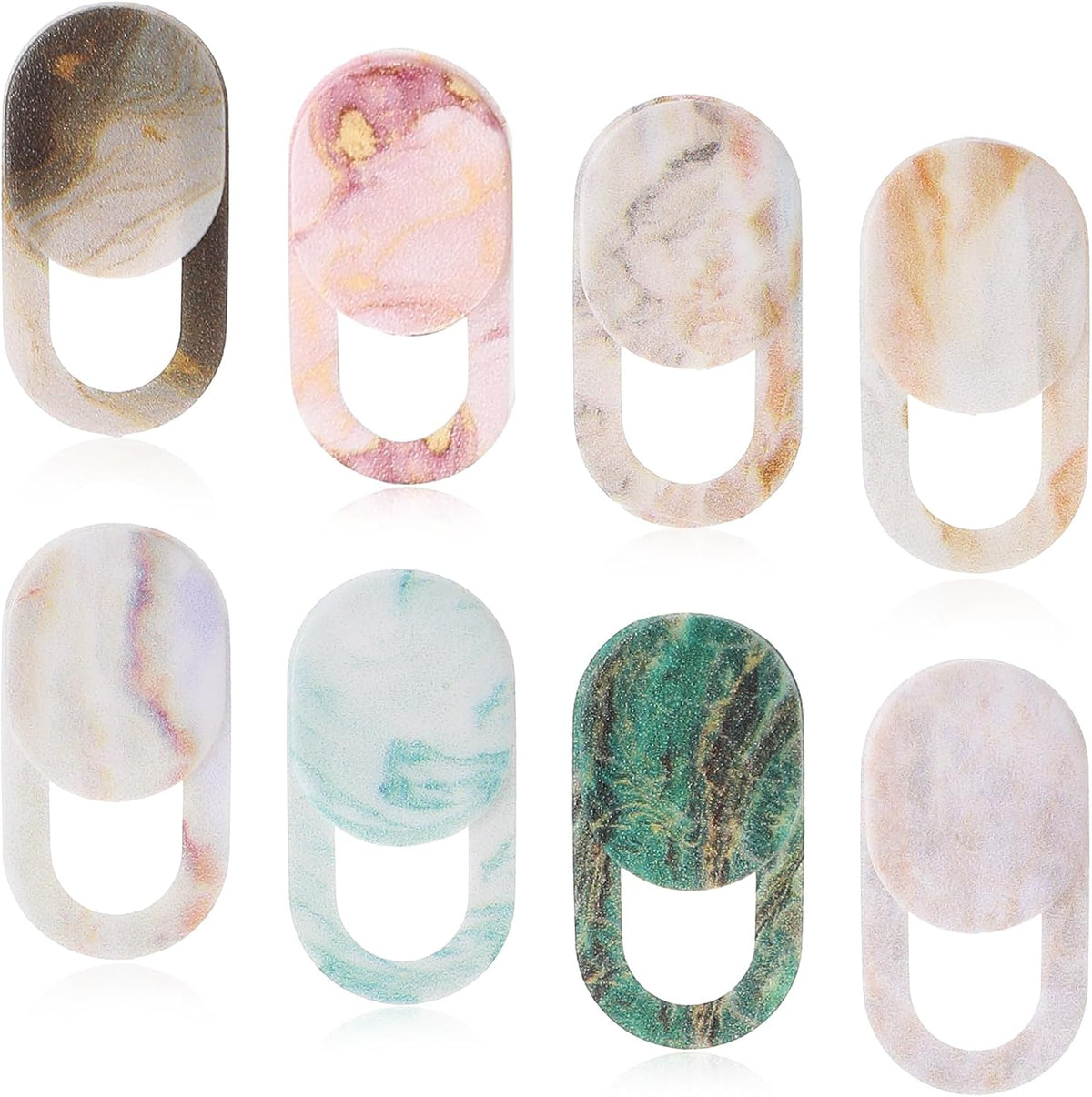 DOPENSPI 8PCS Webcam Cover Slide, Colorful&Marble Laptop Camera Cover Slide Computer Phone Camera Covers Privacy