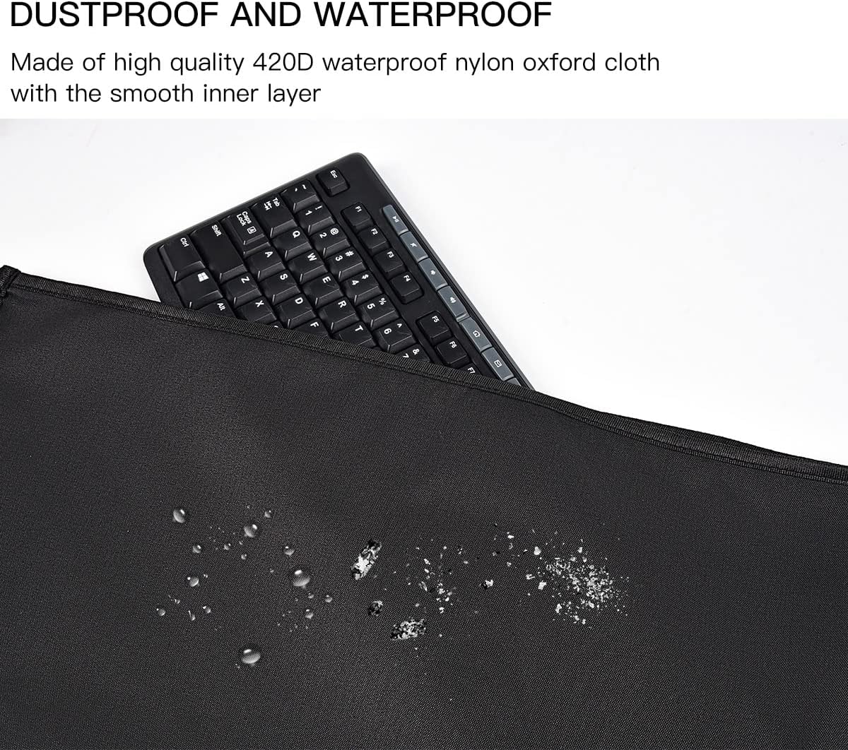 iKammo /108 Cover(20.8 11 Inch) Keyboard Dust Cover for Universal Computer Keyboard, PC Bag Pouch Case for Full Size PC