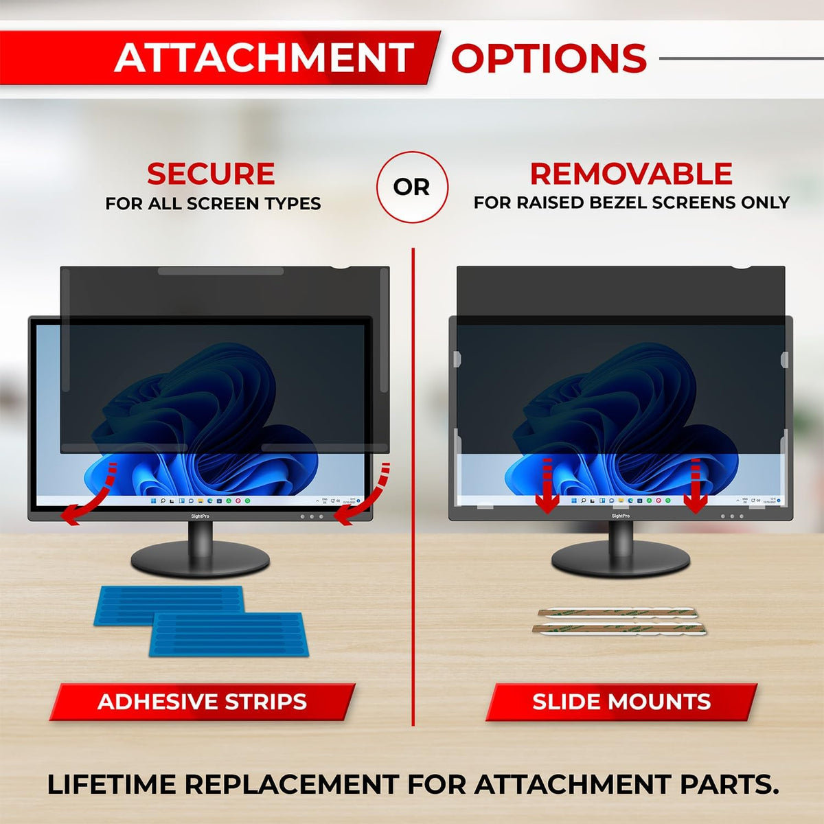 20 Inch 16:9 Computer Privacy Screen Filter for Monitor - Privacy Shield and Anti-Glare Protector (17 7/16" x 9 13/16")