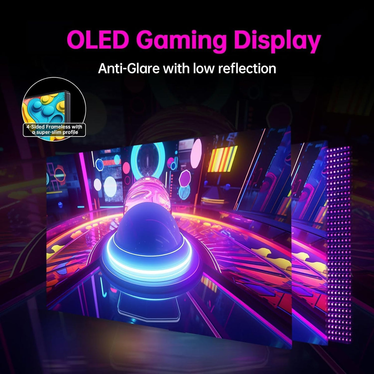KTC 27 OLED Monitor - 1440p 240hz Monitor 0.03ms GTG, Type-C 65W, Built-in Speakers, 1.5M:1 Contrast Ratio, 136% sRGB, DisplayPort1.4, HDMI2.0,USB-C 3.0, Vesa, PC Moniter for Gaming Movie Office