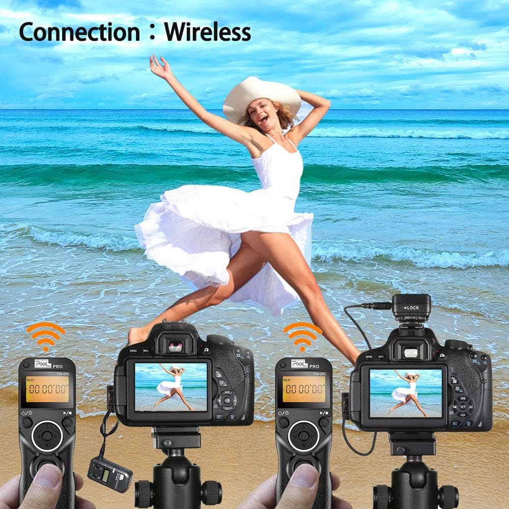 Wireless Remote Shutter Compatible for Nikon, Pixel TW-283 DC2 Wireless Shutter Release Remote Control Compatible for Nikon Z7 Z6 Df D90 D7500 D3300 D3100 D3200 D5000 D5500 D7200 D7000 D600 D750