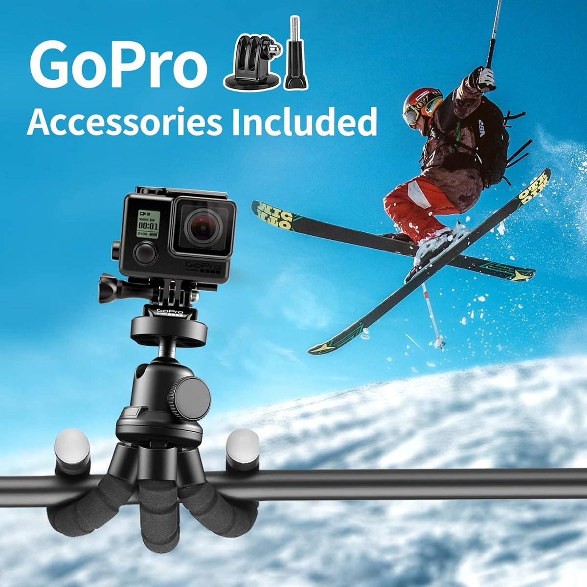 Aureday Phone Tripod, Flexible Tripod for iPhone and Android Cell Phone, Come with Wireless Remote and Clip for Video Recording/Vlogging/Selfie
