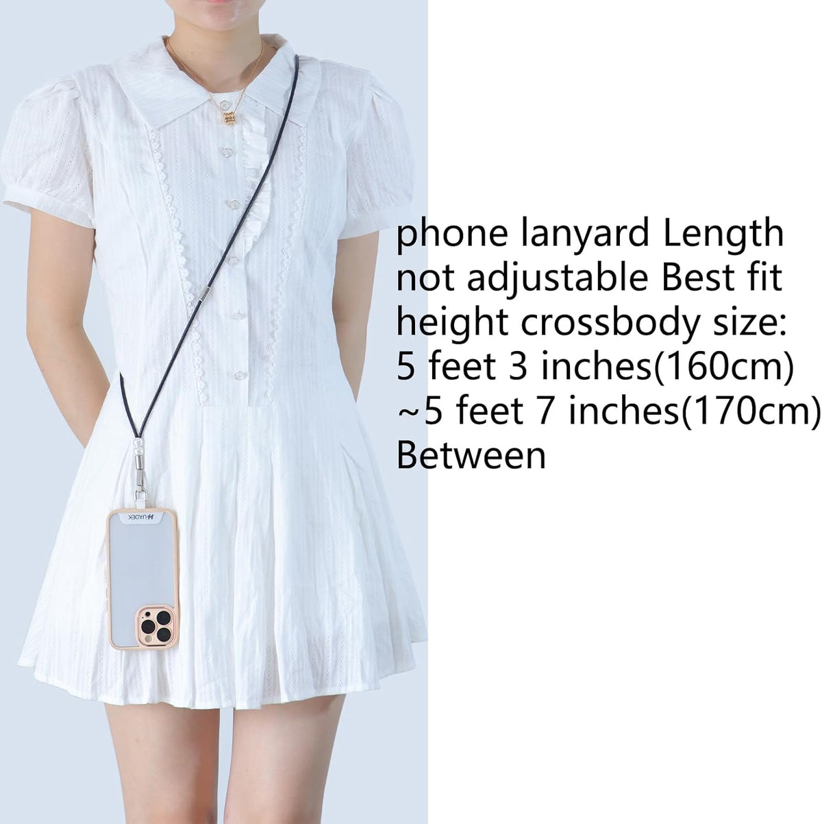 cell phone lanyard Detachable Phone Chain Strap Leather 2-in-1 anti theft phone strap