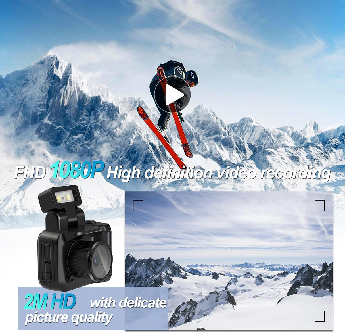 HOFAOUG 32GB Mini Camera Keychain Mini Retro Camera Cameras Keychain Built-in Memory Card Best Choice for Travel Vlog