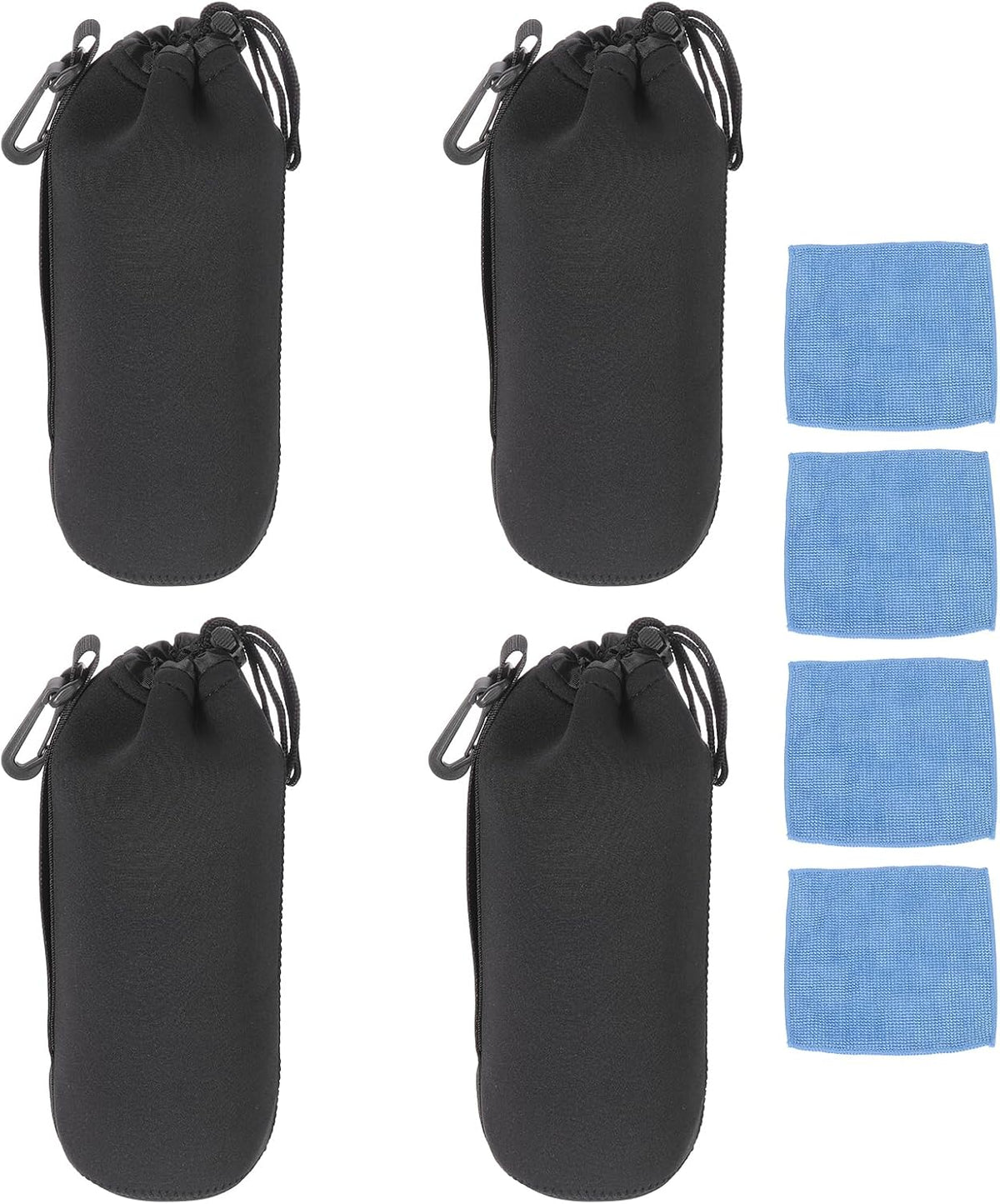 4 4" 10" PATIKIL Pcs Camera Lens Pouch, ID x H Drawstring Lens Pouch Protective Camera Lens Case Bag Soft Plush