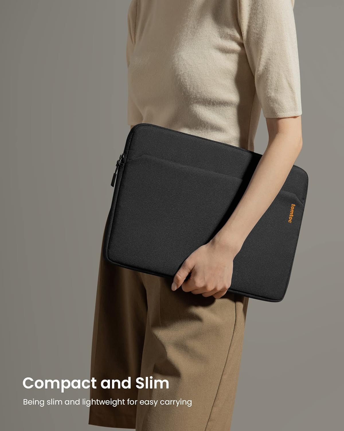 tomtoc Slim Laptop Sleeve for 14-inch MacBook Pro M4/M3/M2/M1 Pro/Max 2024-2021, Water-Resistant Protective Case for 13.8 Inch Surface Laptop AI PC, Accessory Bag