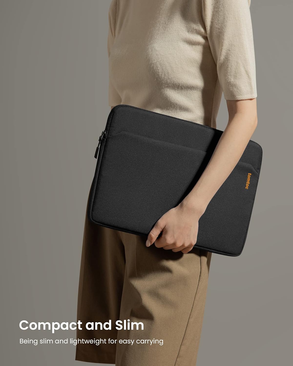 tomtoc Slim Laptop Sleeve for 15-inch 2025 New MacBook Air M4/A3241, M3/A3114, M2/A2941, 15 Inch Microsoft Surface Laptop AI PC/6/5, Dell XPS 15 Plus, Recycled Water-Resistant Protective Case Bag