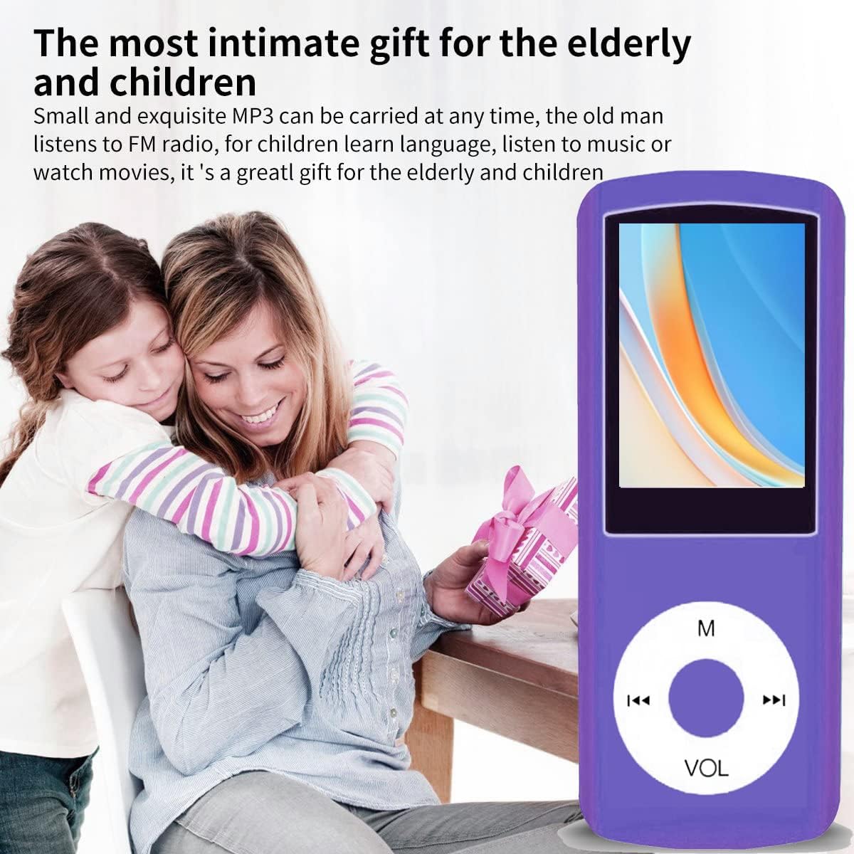 Hotechs. 64GB MP3 MP3 1.82'' Player, Hotechs Music Player with Slim Classic Digital LCD Screen Mini USB Port with FM