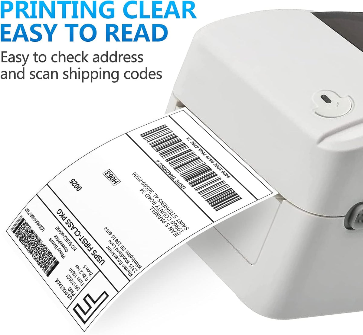 FungLam 4"x6" Thermal Shipping Labels - 450 Labels/Roll (4 Rolls), Direct Thermal Labels Compatible with JADENS, Munbyn, Rollo, iDPRT Printers