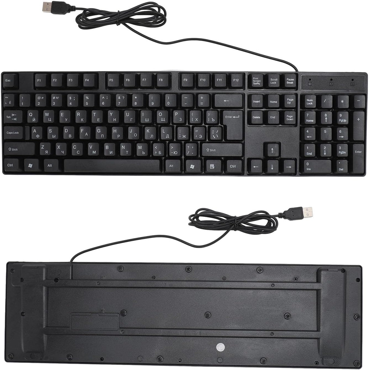 BTSEURY K1800 104 4.9ft USB Wired Gaming Keyboard Keys, Minority Language, Cable, Ergonomic Design for Office
