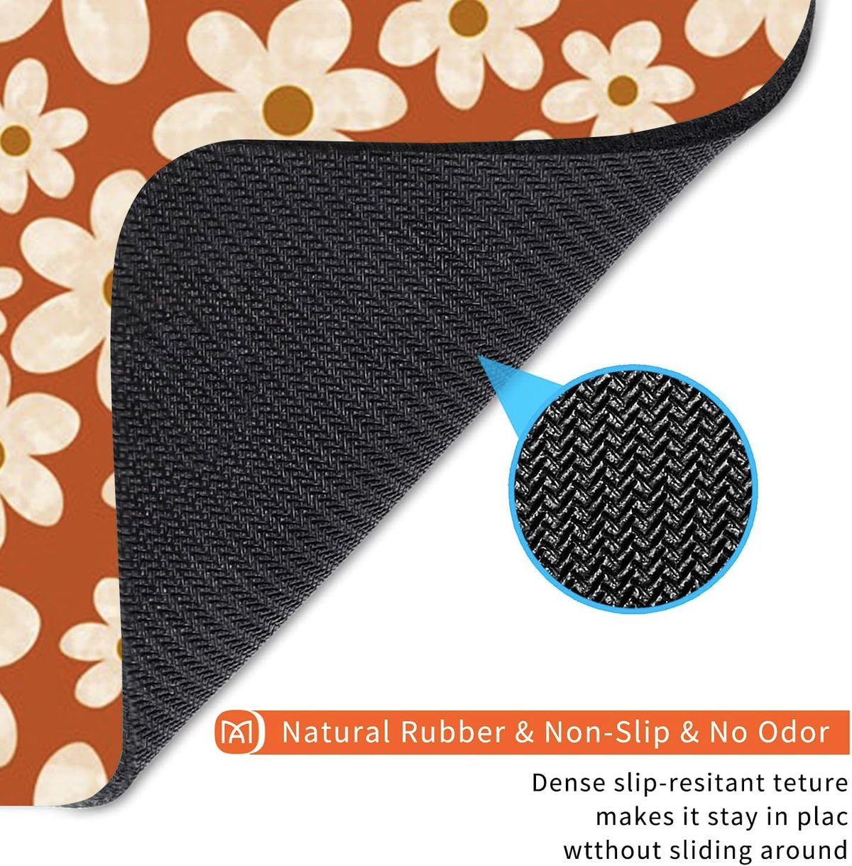 Square Mouse Pad Cute Flowers, Personalized Premium-Textured Custom Mouse Mat Design, Washable Mousepad Cloth, Non-Slip Rubber Base Computer Mouse Pads for Wireless Mouse