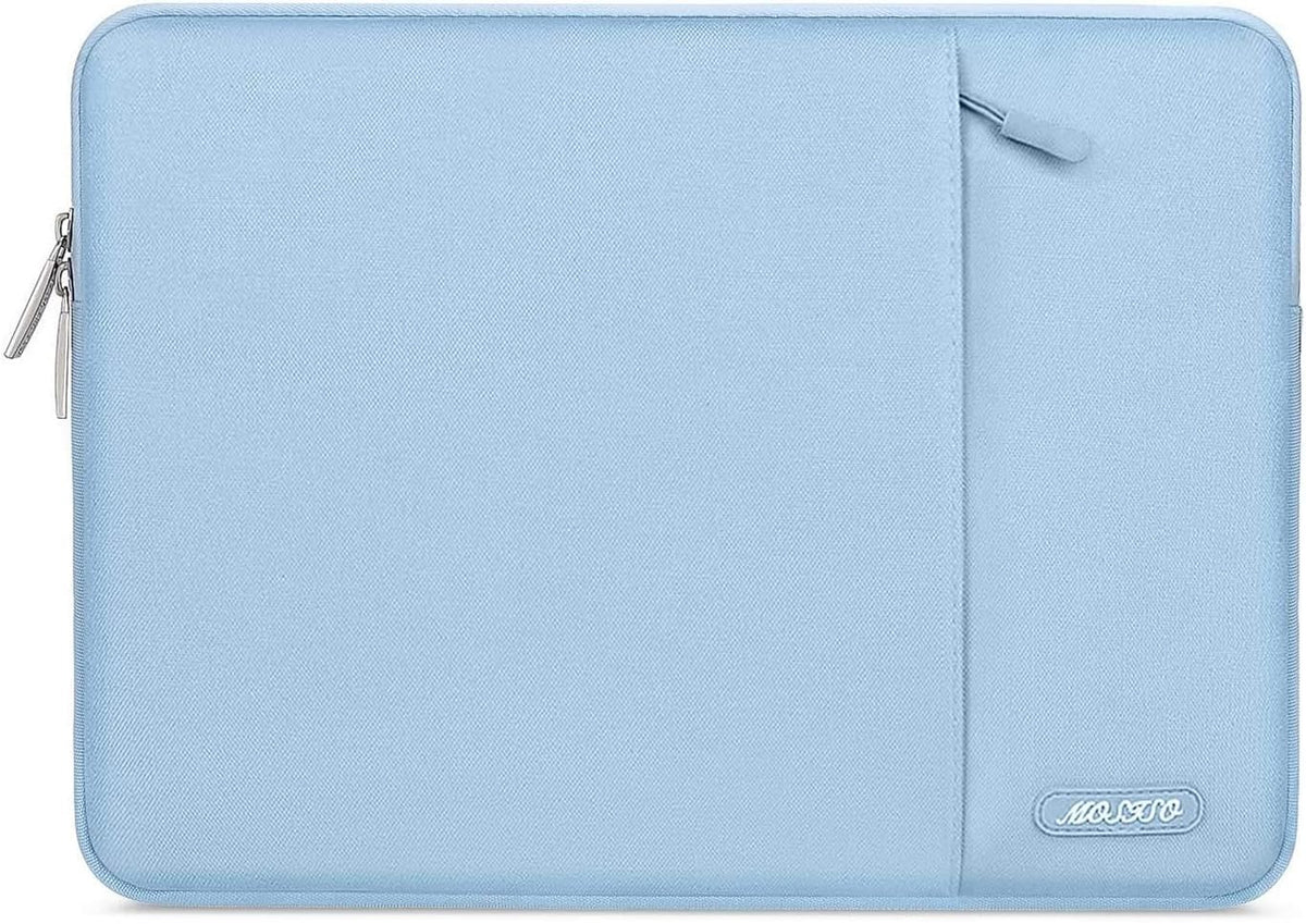 MOSISO Laptop Case 14 inch, 14 inch Laptop Sleeve Compatible with HP Lenovo Dell ASUS Acer, HP Stream, Dell Latitude, Lenovo IdeaPad, Polyester Vertical Computer Sleeve Bag with Pocket, Air Blue