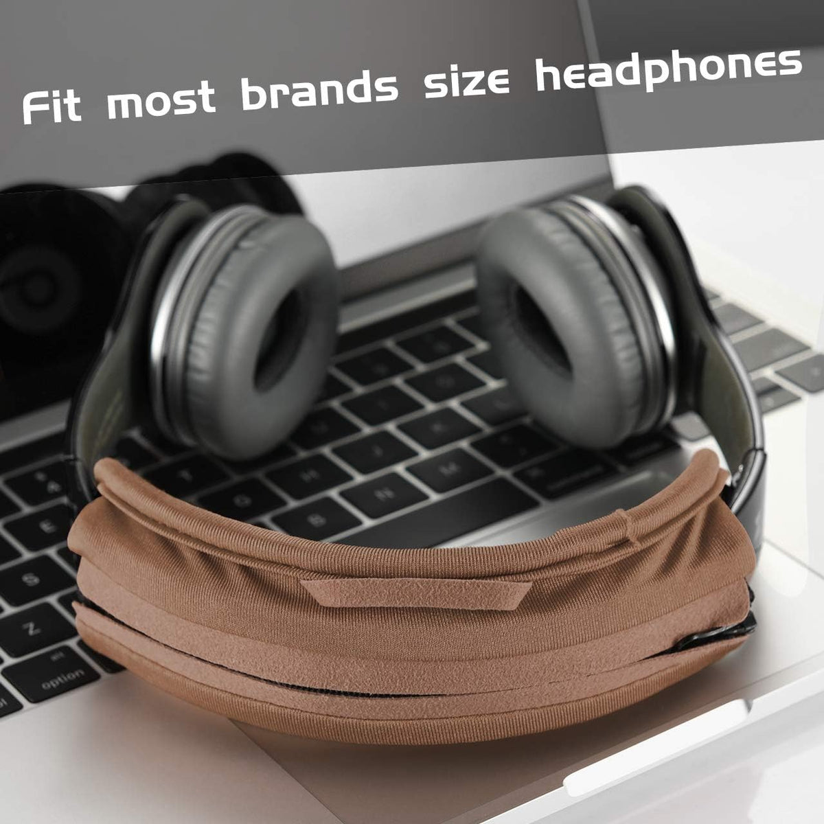 TXEsign Universal Replacement Headband Cushion Pad Cover Protector Compatible with ATH M50X, QC 35i/35ii, QC25, Solo 2/Solo 3, Studio 2/3 Headphones (Brown)