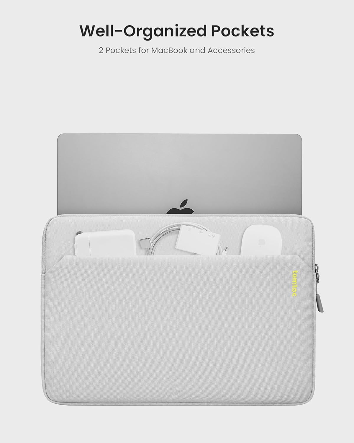 tomtoc Slim Laptop Sleeve for 14-inch MacBook Pro M4/M3/M2/M1 Pro/Max 2024-2021, Water-Resistant Protective Case for 13.8 Inch Surface Laptop AI PC, Accessory Bag