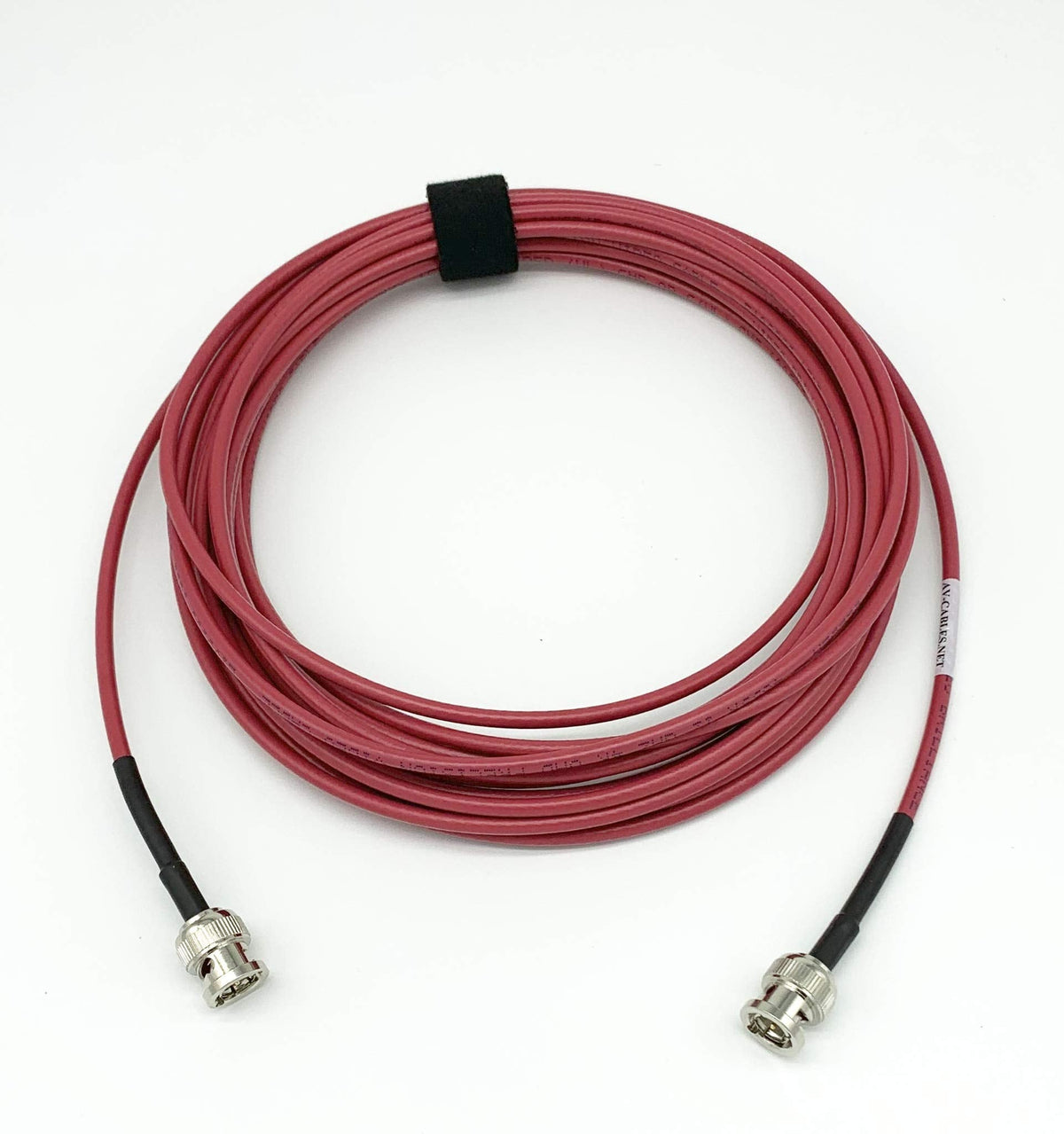 AV-Cables 12G 4K HD SDI BNC - BNC Cable 4855R Mini RG59 (25ft, Red)