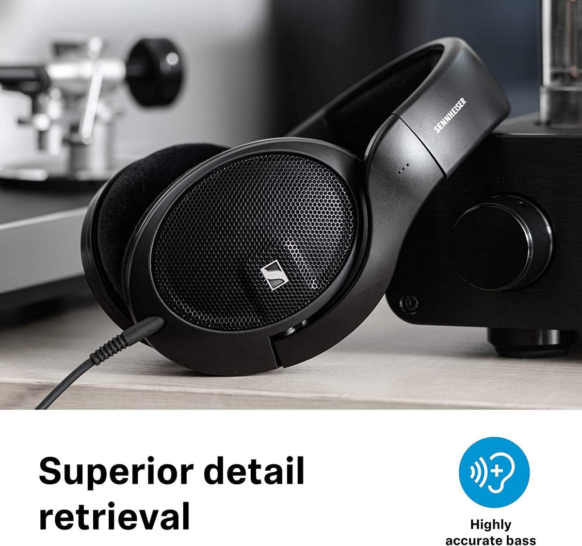Sennheiser HD 560 S Over-The-Ear Audiophile Headphones - Neutral Frequency Response, E.A.R. Technology for Wide Sound Field, Open-Back Earcups, Detachable Cable, (Black) (HD 560S)