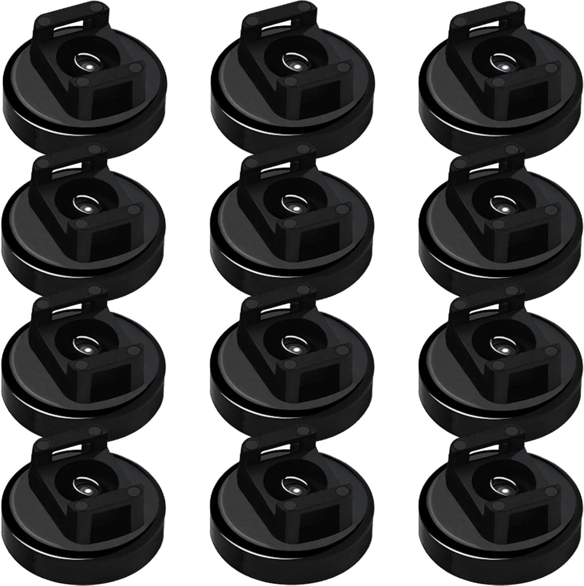 25LBS 12 Magnet Zip Tie Mount Magnetic Zip Ties Mount Strong Multipurpose Wire Cable Holder Mount Wire Clips Management