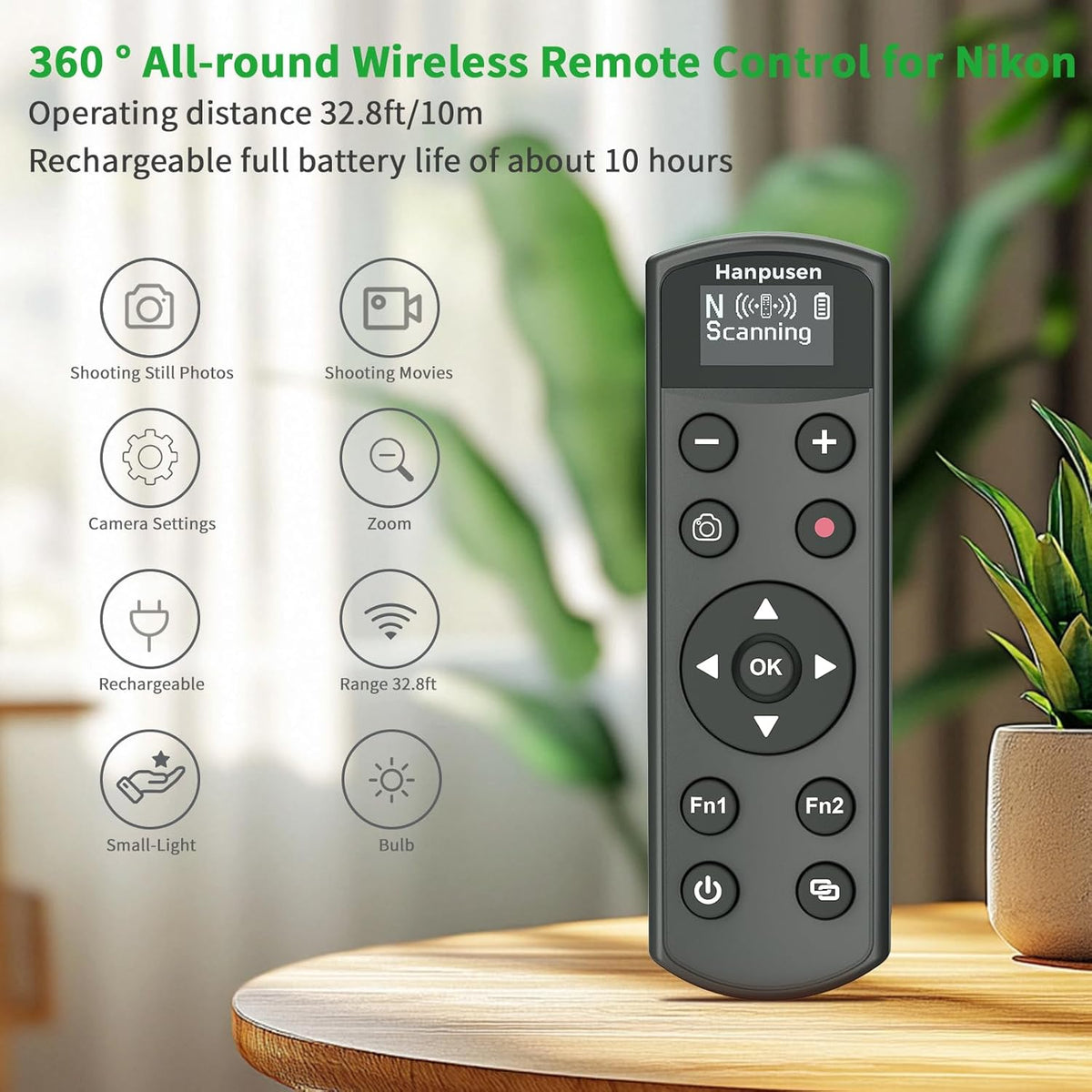 for Nikon Rechargeable Shutter Release,Wireless Camera Remote Control Compatible with P1000,P950,B600,A1000,Z6 II,Z30,Z50,Z5,Z7 II,Z fc,Z f,Z6 III,Z50 II,P1100,Z5II Replaces Nikon ML-L7