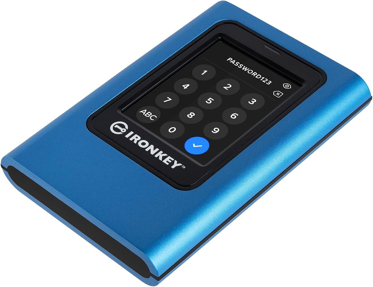 Kingston IronKey Vault Privacy 80 960GB External SSD | FIPS 197 | XTS-AES 256GB Encrypted | Touch Screen PIN | Secure Data Protection | IKVP80ES/960G