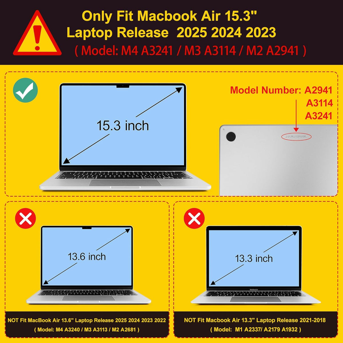 Mektron for 2025 MacBook Air 15 inch M4 Case A3241/ 2024 M3 A3114/ 2023 A2941 M2 Hard Printed Case with 15.3 Liquid Retina Display Touch ID, Plastic Hard Cover & Keyboard Skin- Gold Flower S718-Blue