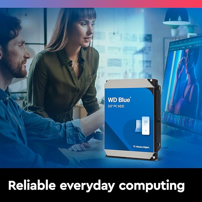Western Digital 6TB WD Blue PC Internal Hard Drive HDD - 5400 RPM SATA 6 Gb/s 256 MB Cache 3.5 - WD60EZAX