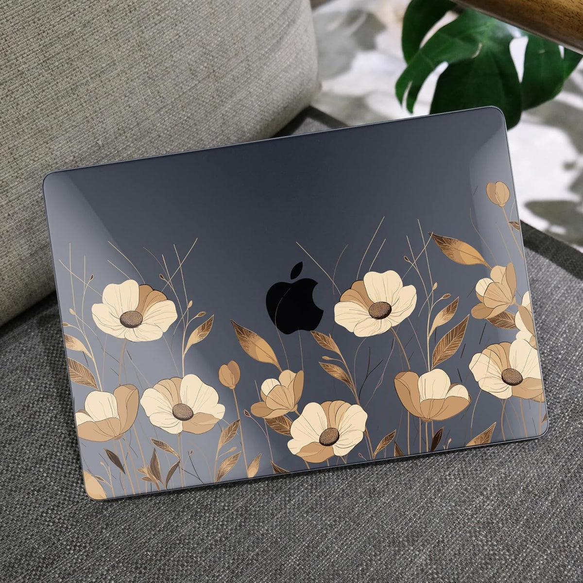 MEEgoodo for MacBook Air 13.3 inch Case 2021 2020 2019 2018 A2337 M1 A2179 A1932, Laptop Shell for MacBook Air M1 with Keyboard Webcam Cover & Trackpad Film & Type C Adapter,A Bouquet Flowers