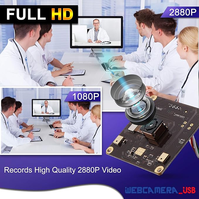13mp USB Camera Module with Microphone Autofocus Audio Video Webcam Board for Computer Mini UVC USB2.0 PC Camera Industrial Embedded USB with Camera IMX214 Lightburn Camera for Laptop Jetson Nano