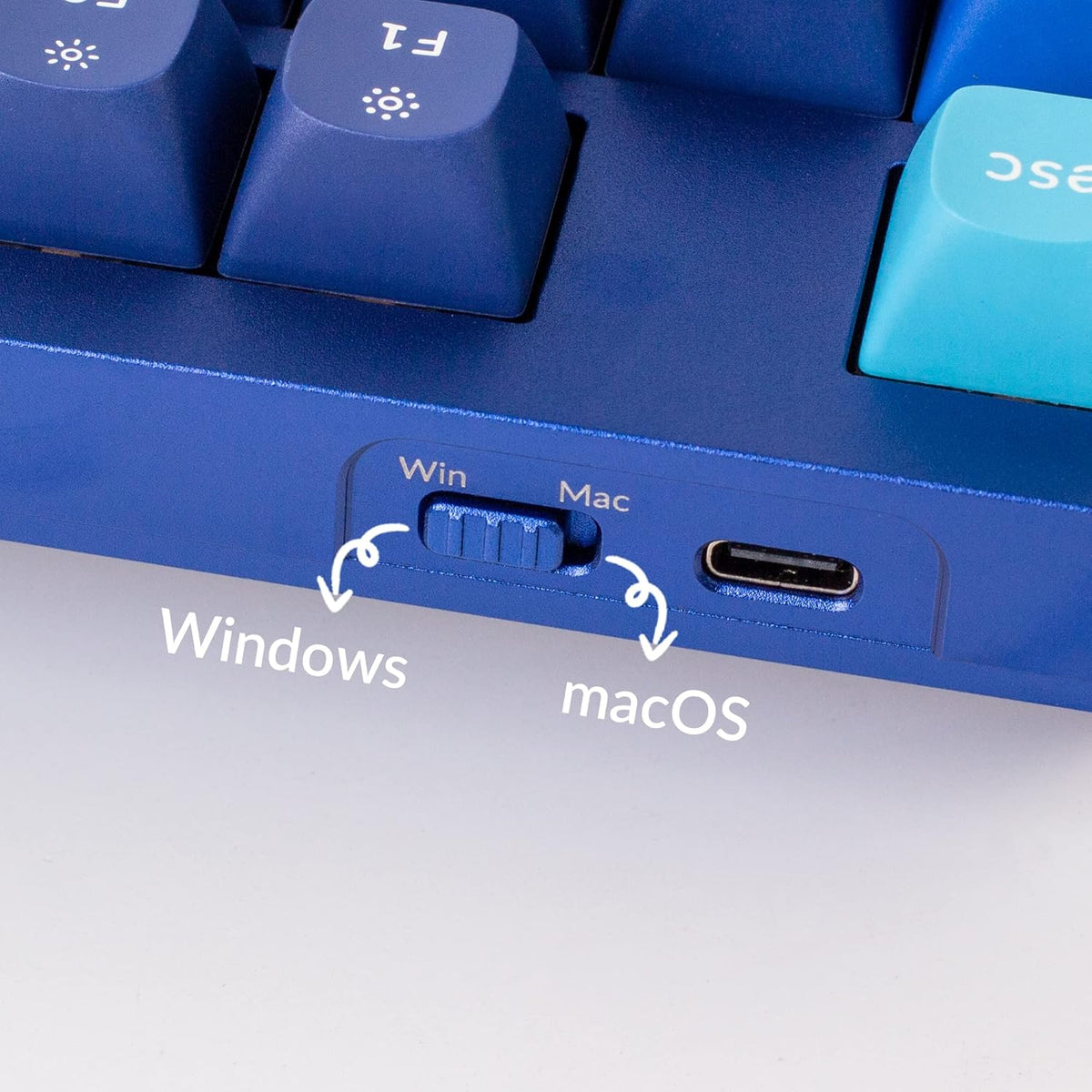 Keychron Q3 QMK/VIA Wired Custom Mechanical Keyboard, Full Aluminum Tenkeyless Layout, Programmable Macro with Hot-swappable Gateron G Pro Brown Switch, Compatible with Mac Windows Linux (Blue)