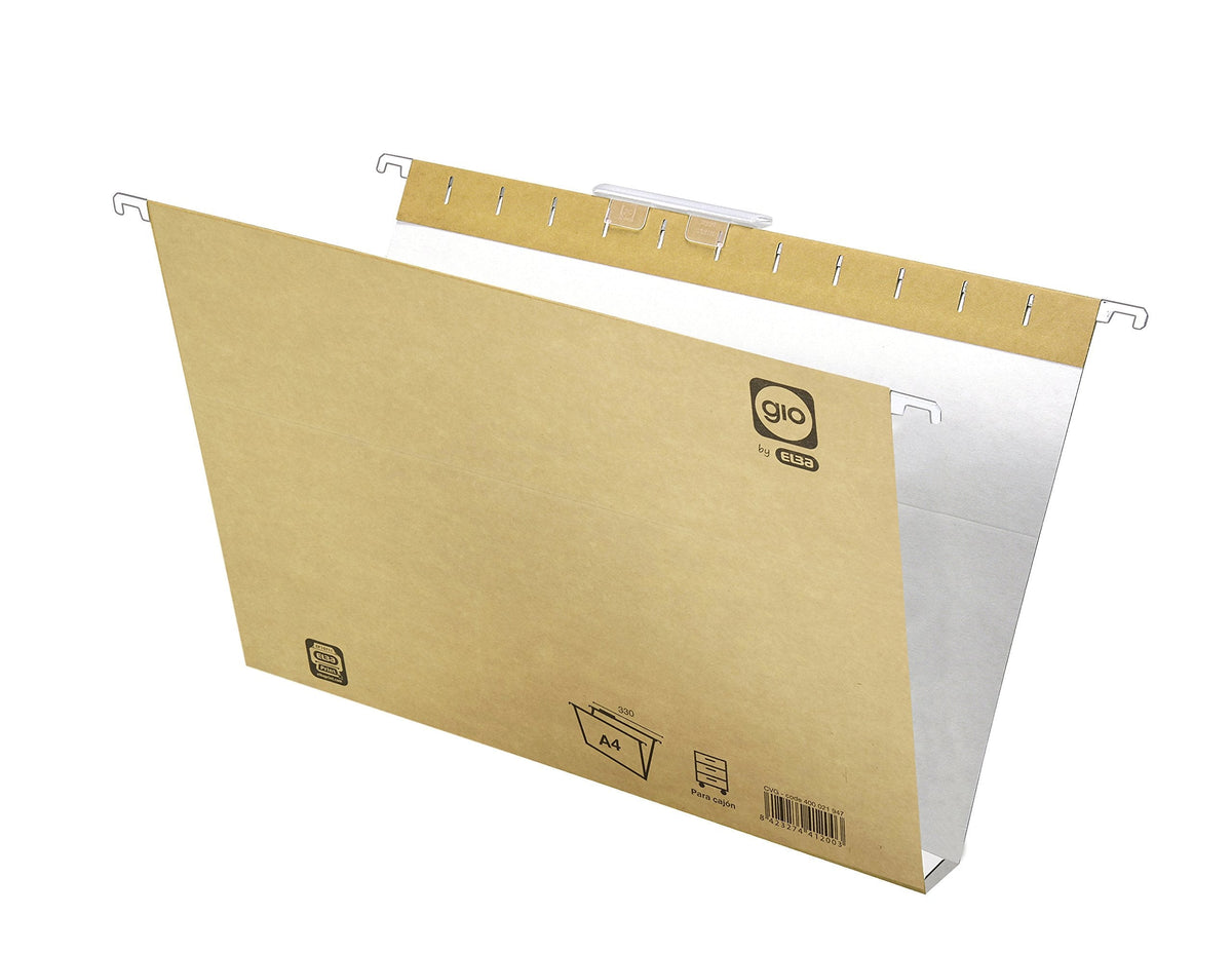 Ybarra 400021943 - Box of 25 Hanging Folders, Kraft, Viewfinder Top, A4, Bicolor, Units Contained: 1