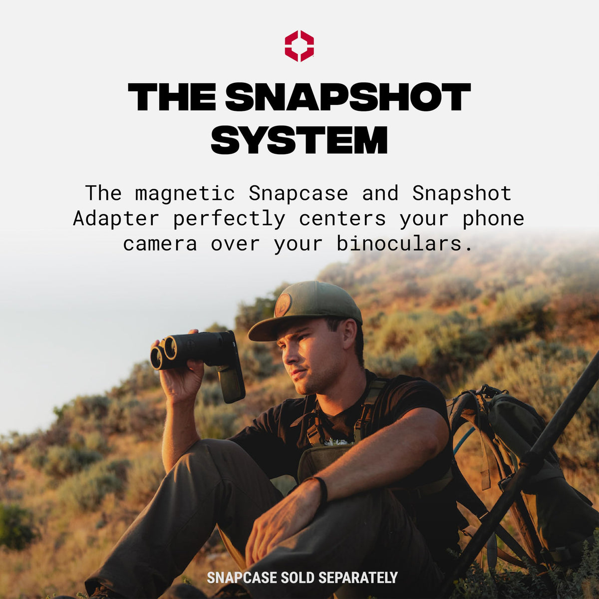 OLLIN Snapshot Bino Adapter - Magnetic Eye Piece for Binoculars, Attachment for Smartphone Digiscoping, Hunting, Wildlife Photography, Compatible