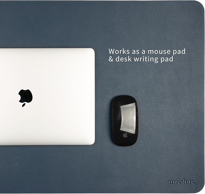 ANECDOTE Vegan Leather Desk Pad - 23.6"x17" Desk Mat for Your Office. This Quality Large Mouse Pad has Chic Elegance, Professional Look & Satisfying Touch - The Perfect Leather Mouse Pad for You!