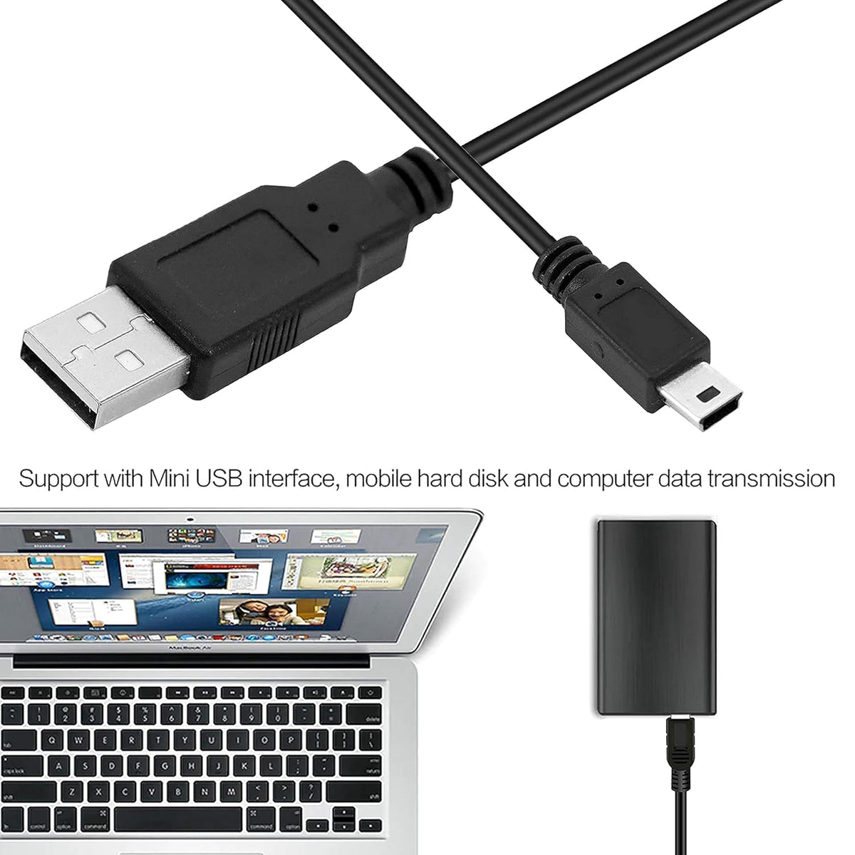 10 Pack 2.0 5 MP3 Player(150cm 5Feet 1.5M) SaiTech IT USB A to Mini pin B Cable for External HDDS/Camera/Card Readers/