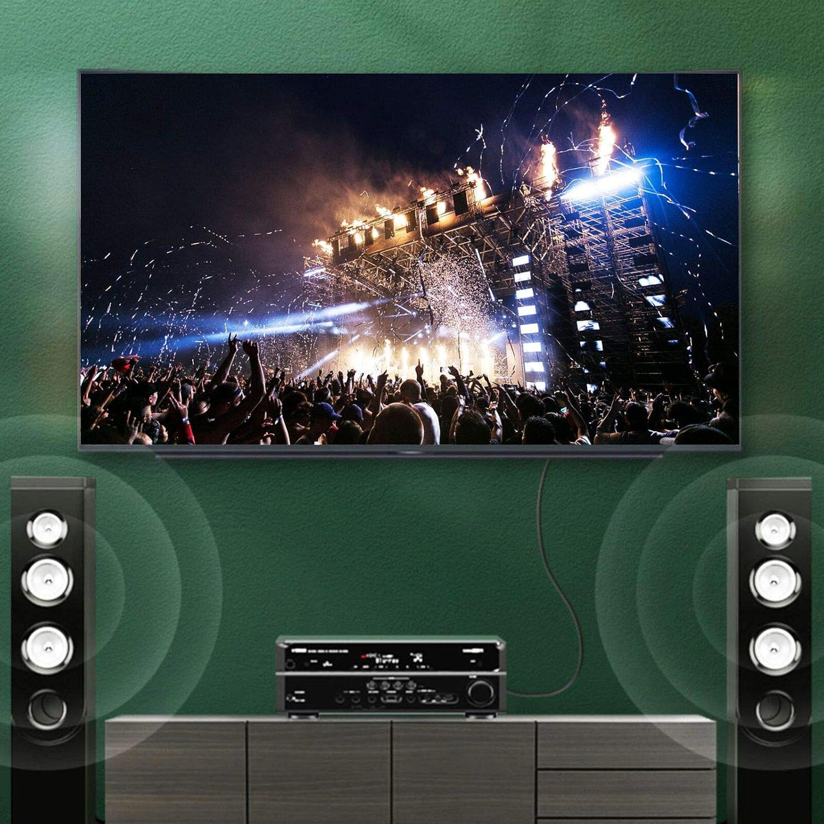 90 6 Degree Toslink Optical Audio Cable Foot, Slim S/PDIF Digital Right Angle Fiber Optic Audio Cord for Soundbar/TV
