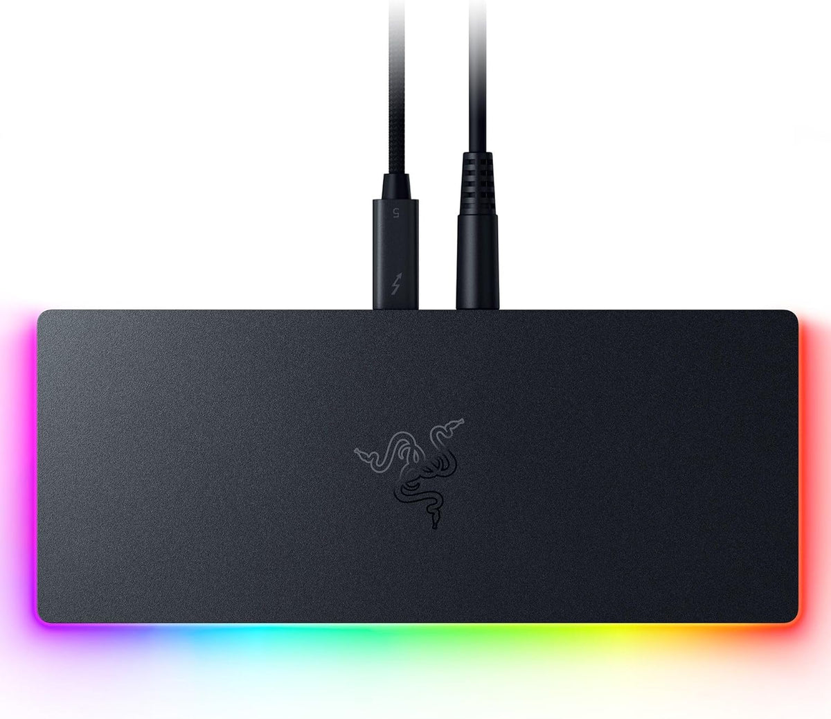 Razer Thunderbolt 5 Dock Chroma: 10 Ports w/M.2 Storage Slot - Triple 4K Displays at 144 Hz or Single 8K at 60 Hz - Thunderbolt Share Enabled - 140W Power Delivery - Connect 3 TB5 Devices - Black
